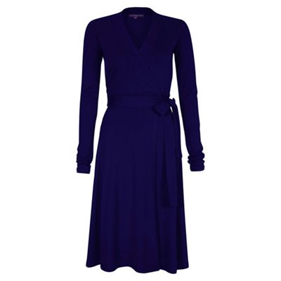Blue Wrap Dress in clever fabric